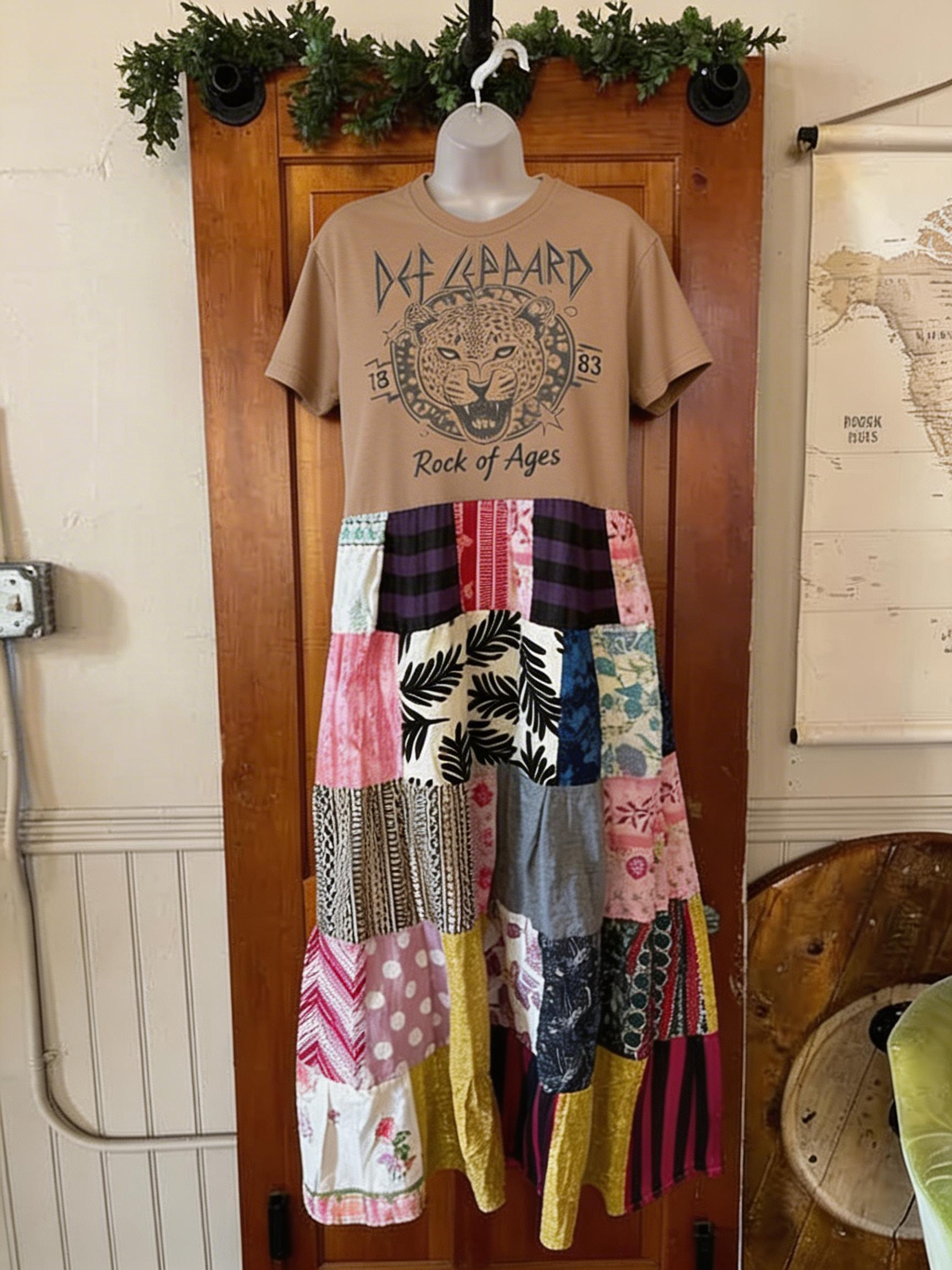 Def Leppard Patchwork Maxi Dress