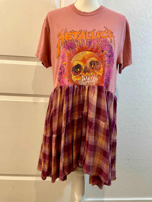 Metallica Paneled Dress