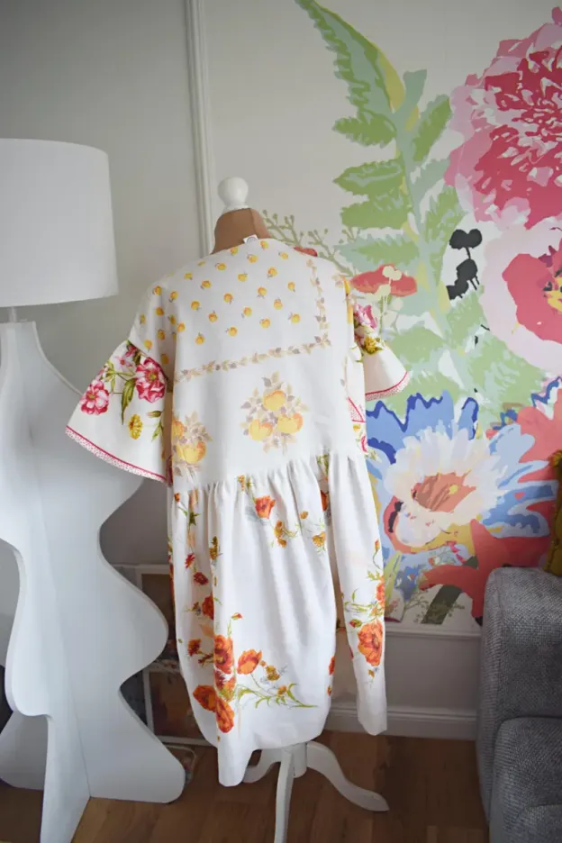 Vintage Poppy Floral Midi Dress