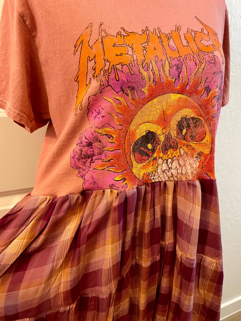 Metallica Paneled Dress