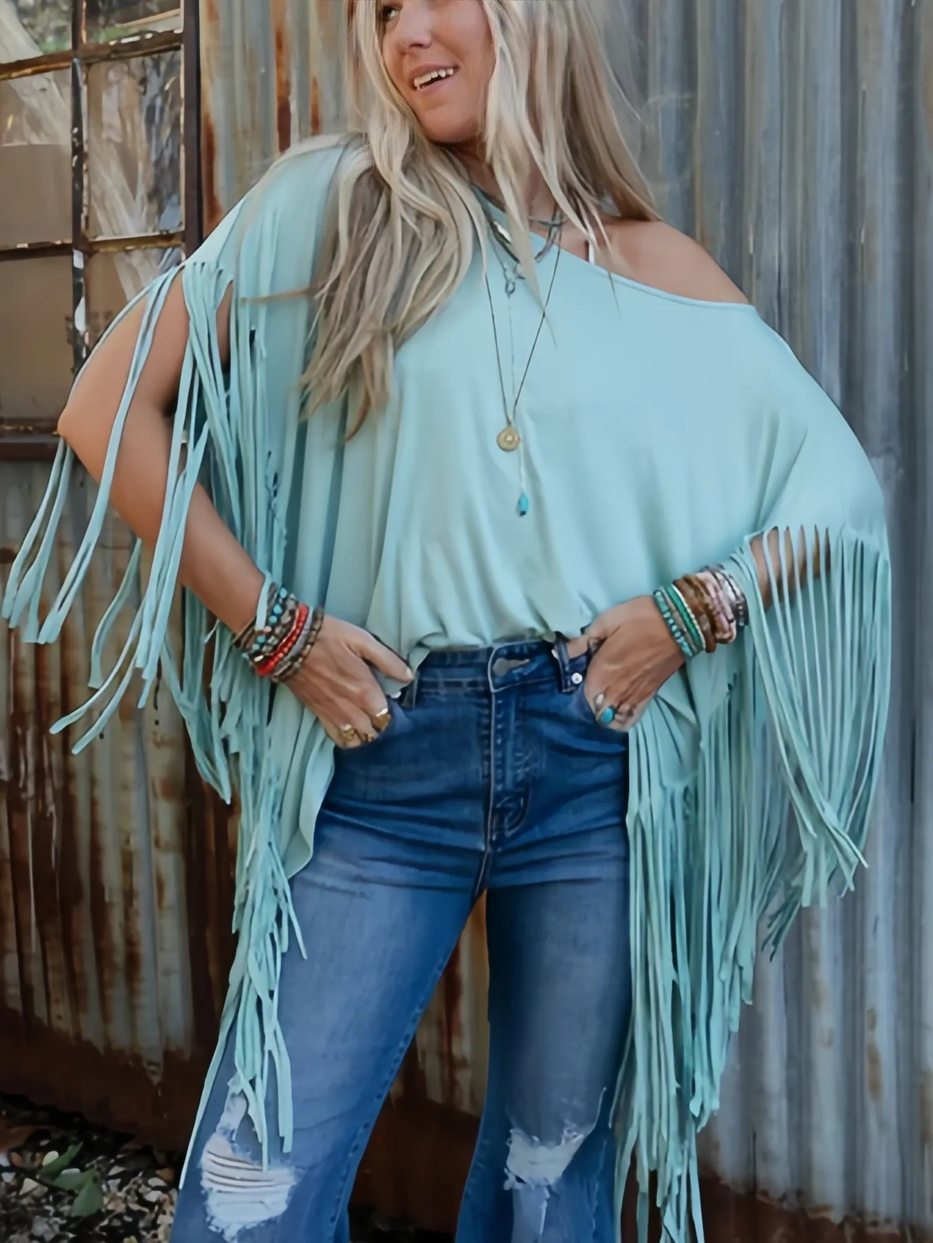 The Nest Showstopper Fringe Top
