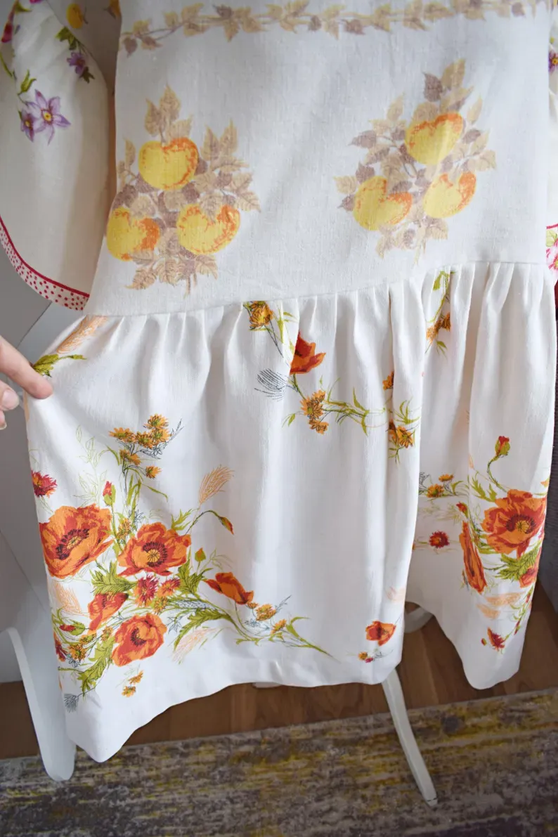 Vintage Poppy Floral Midi Dress