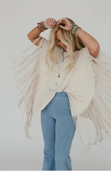 The Nest Showstopper Fringe Top