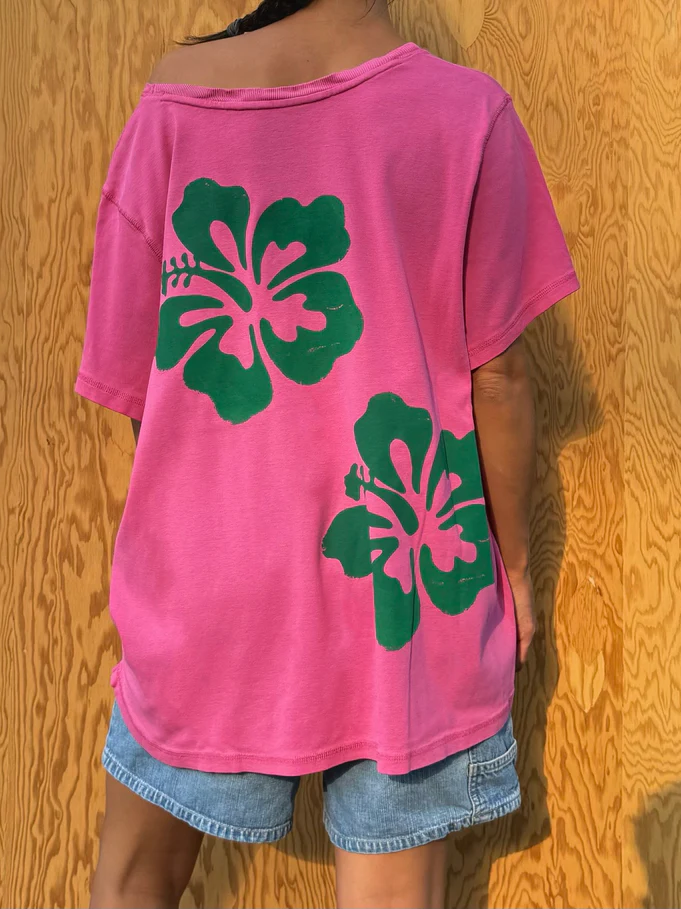 PINK HIBISCUS TEE