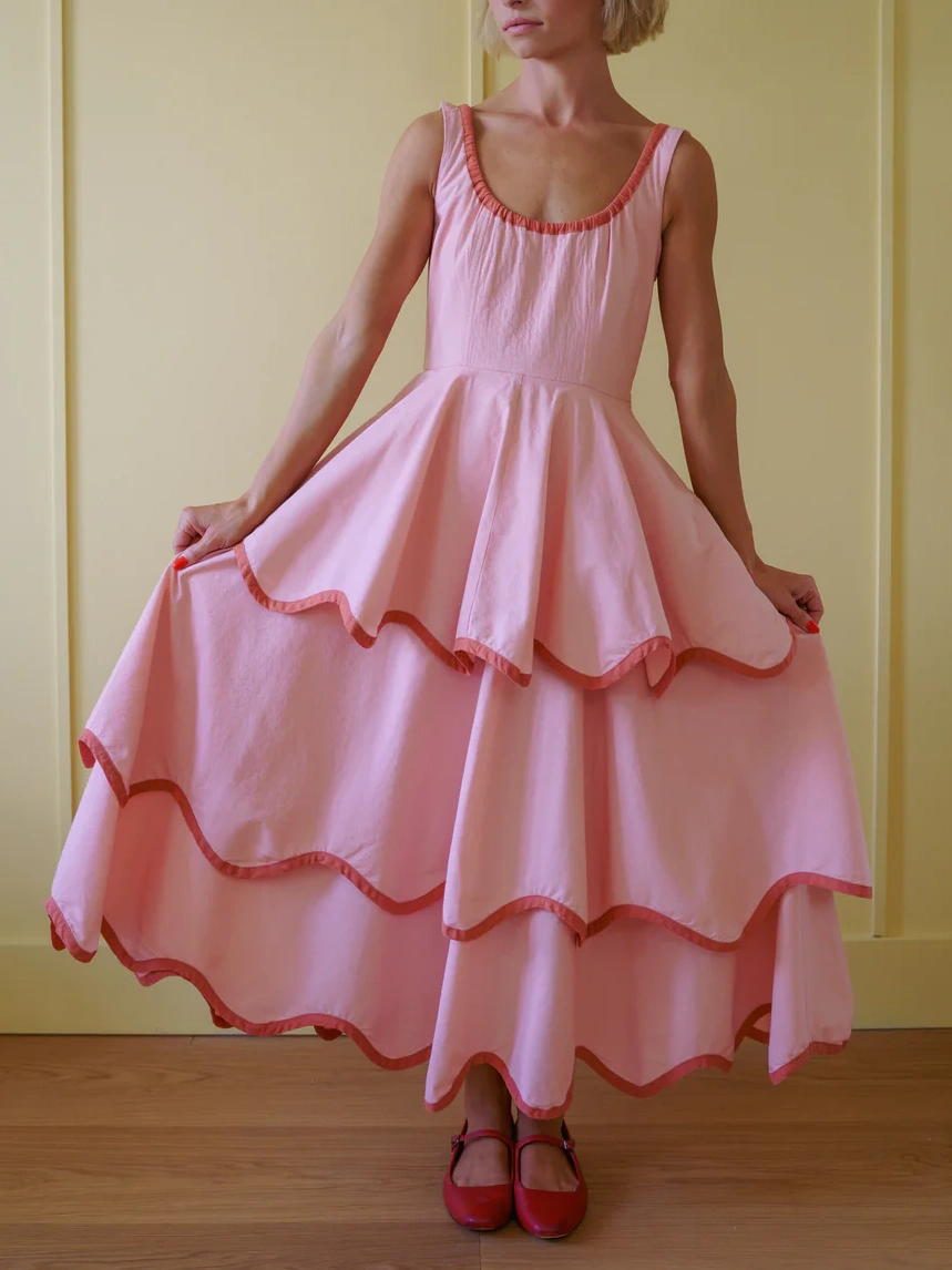 The Millie Dress in Pink Bloom