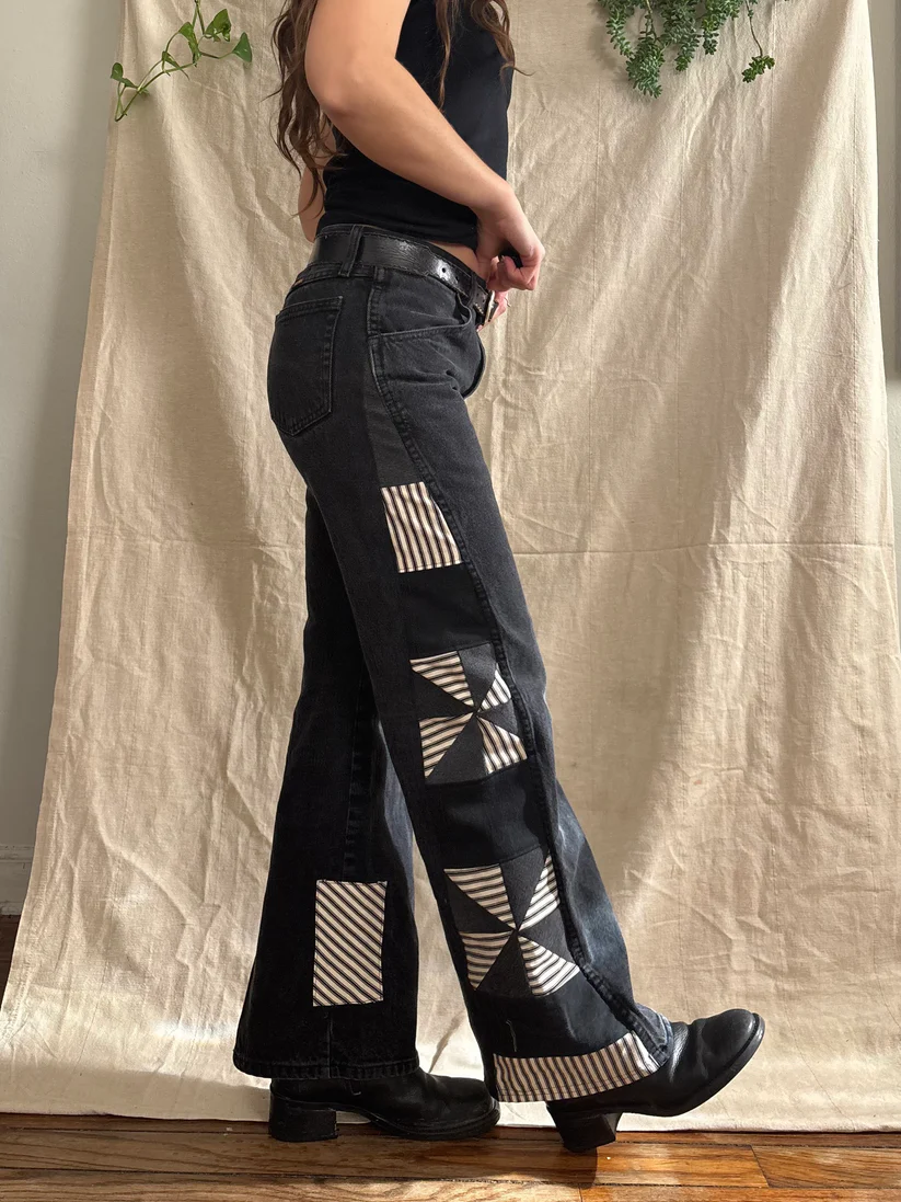 Black & White Stripe Pinwheel Rustlers