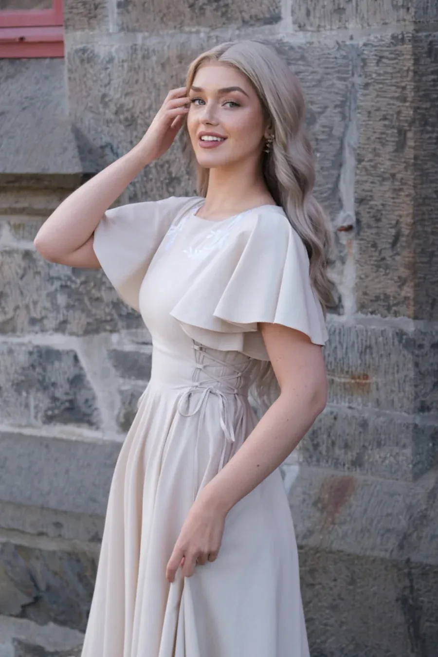 Ivy Maxi Dress - Almond（With Side Pockets）