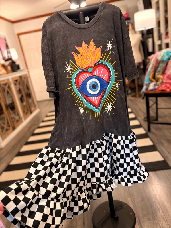 Eye-Conic Upcycled Tee Dress