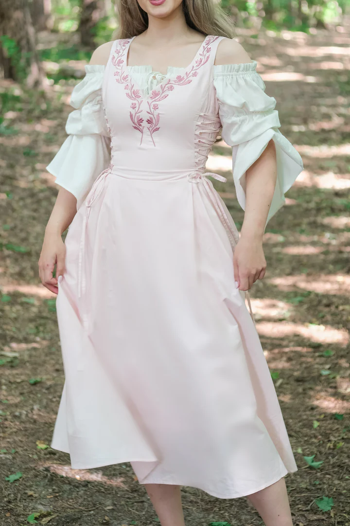Willow Midi Dress - Sea Pink