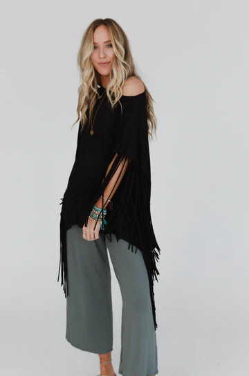 The Nest Showstopper Fringe Top