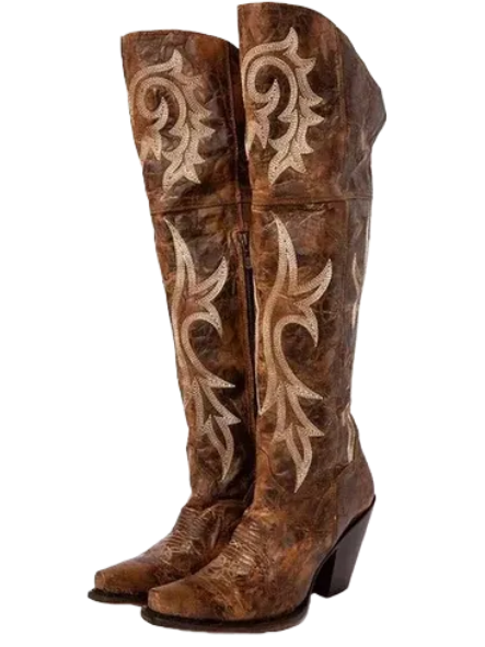 Embroidered High Boots Mid Heel Women's Boots Ethnic Style