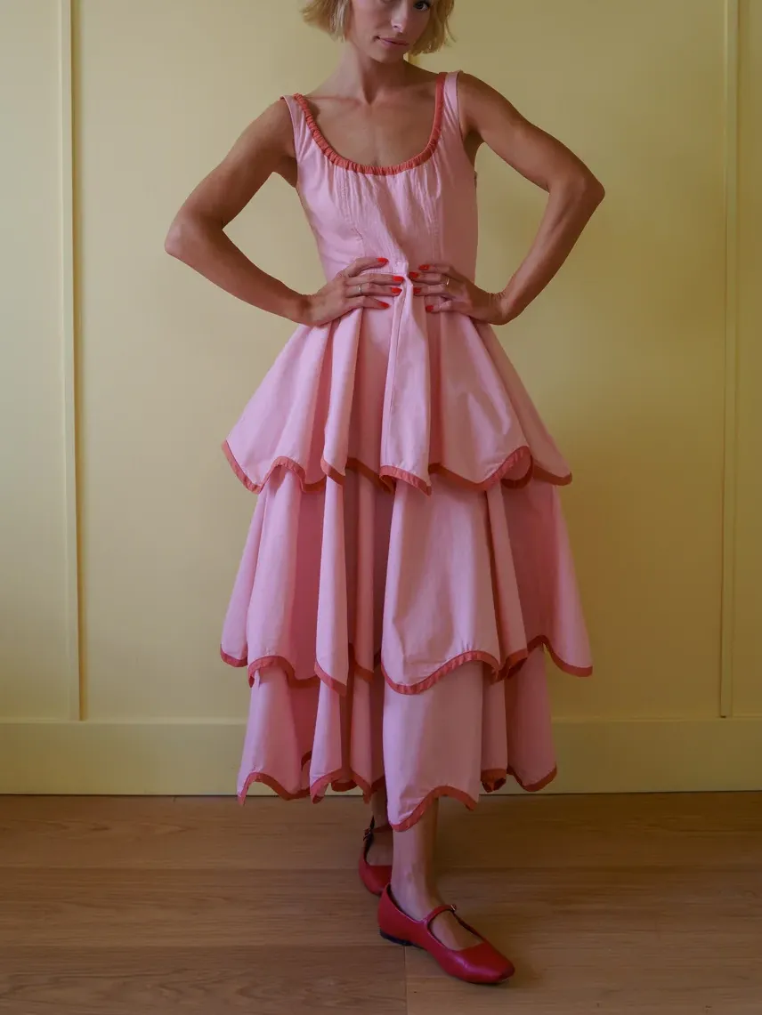 The Millie Dress in Pink Bloom