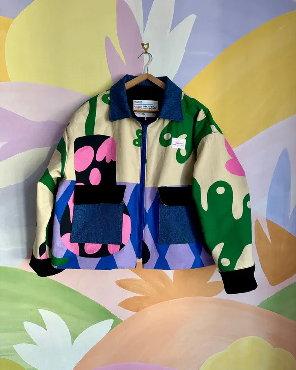 Vibrant Canvas Hand-Painted Jacket