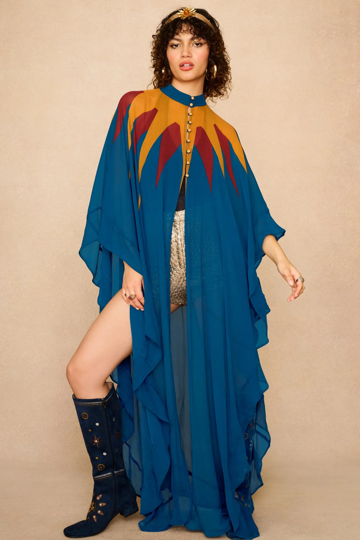 Solaris Rising Blue Sheer Cape