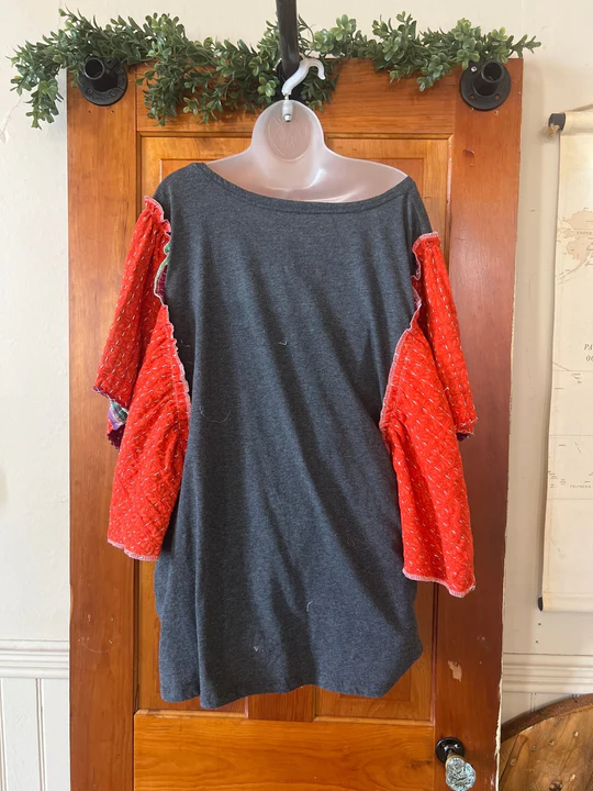 PINK FLOYD butterfly kantha sleeves