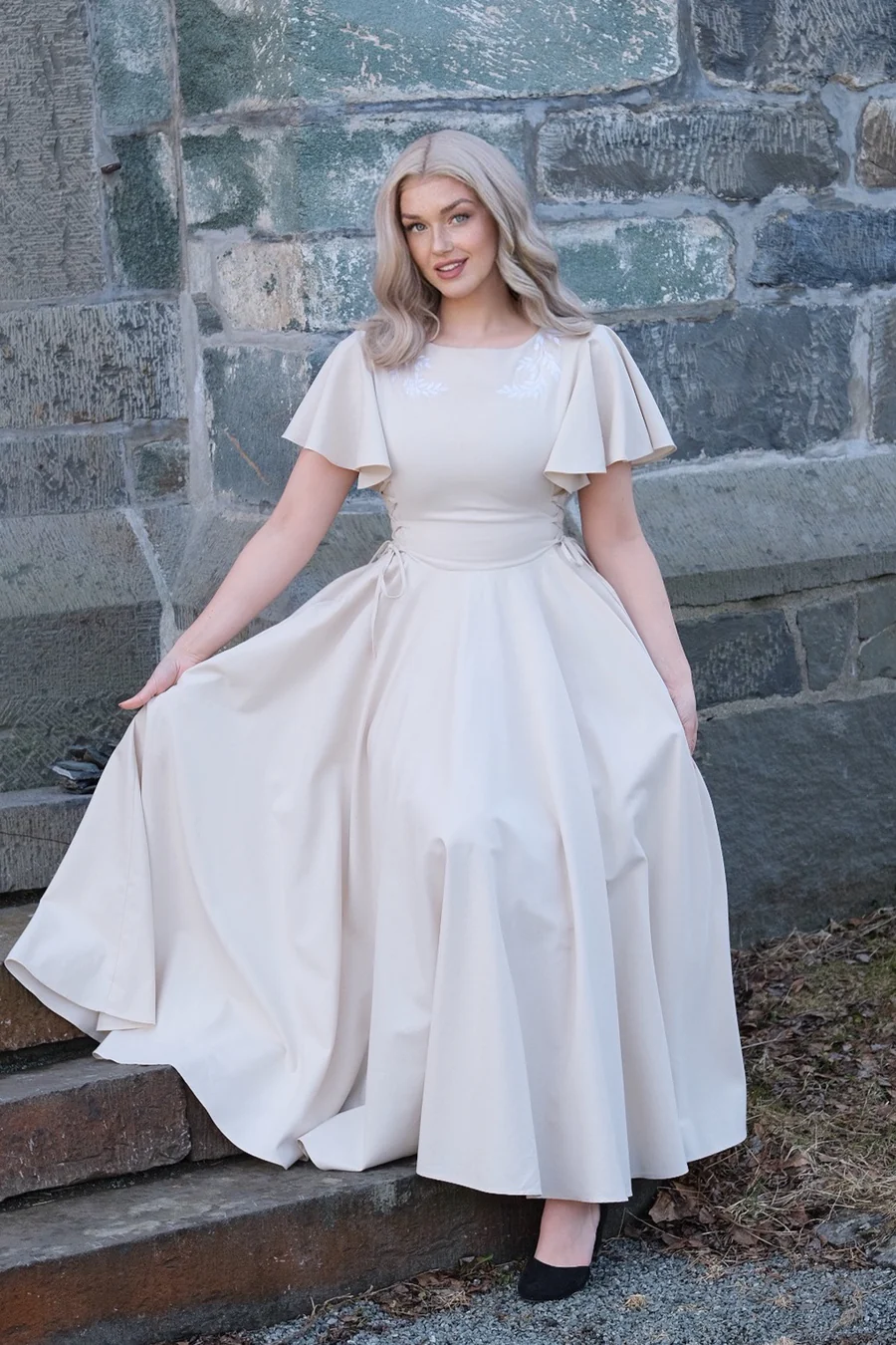 Ivy Maxi Dress - Almond（With Side Pockets）