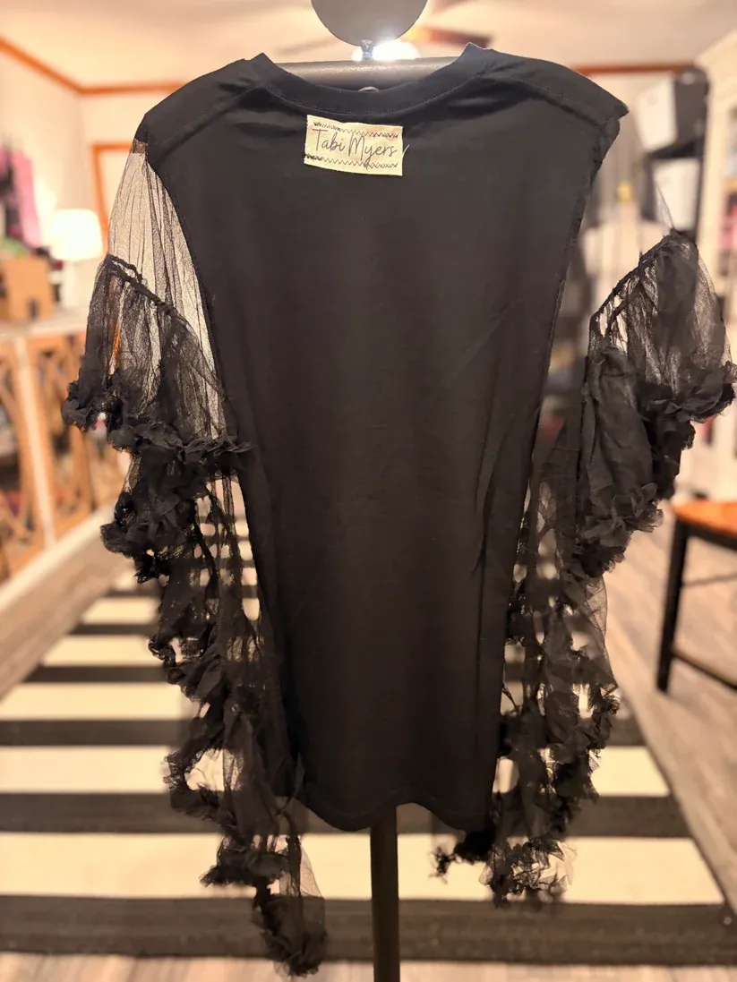 Black Fleetwood Mac Upcycled Rockstar Poncho