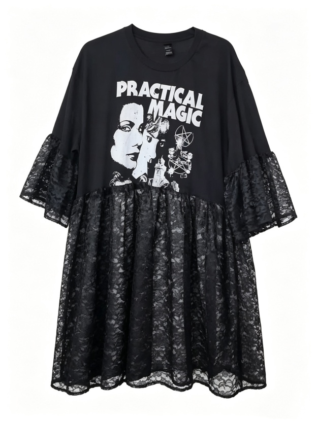Recycling Lace Patchwork Dress