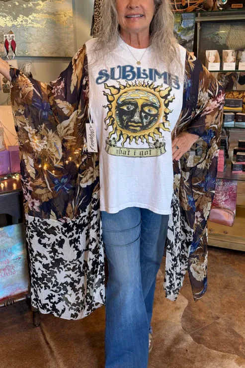 Recycled Sublime Print Dolman Sleeve Tee