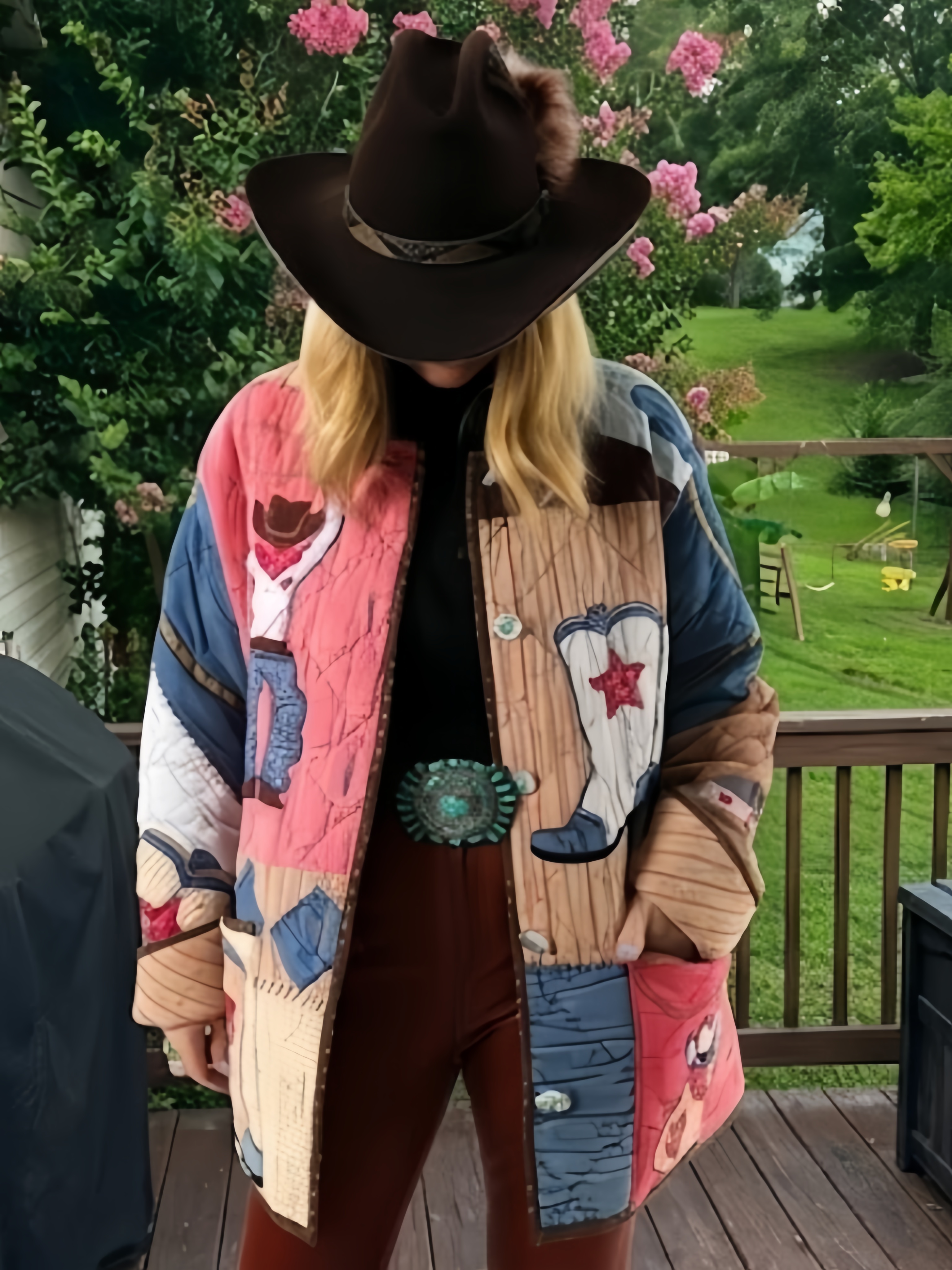 Oversized Western Quilt Jacket
