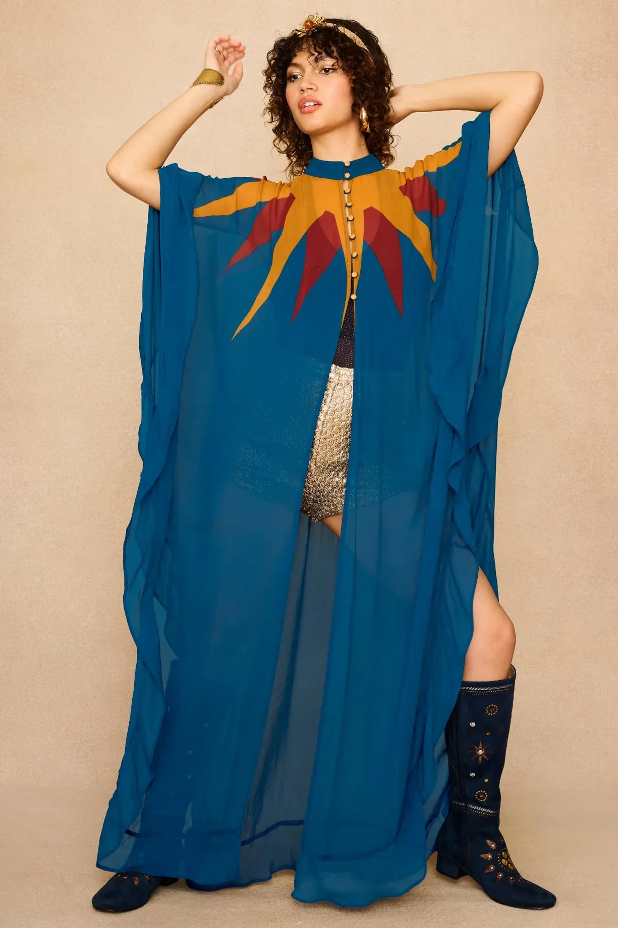 Solaris Rising Blue Sheer Cape