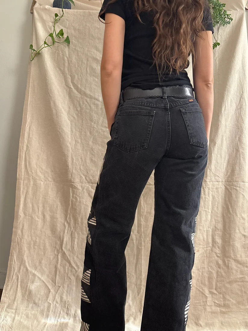 Black & White Stripe Pinwheel Rustlers