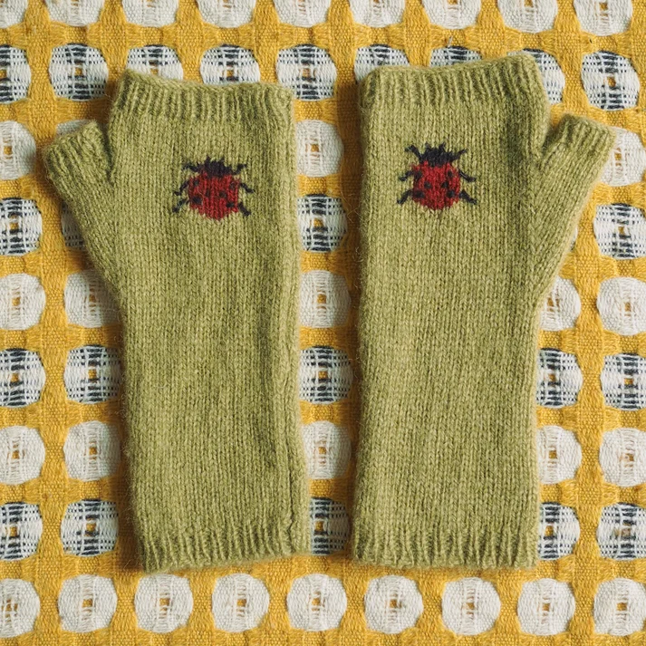 Ladybird Gloves - Green