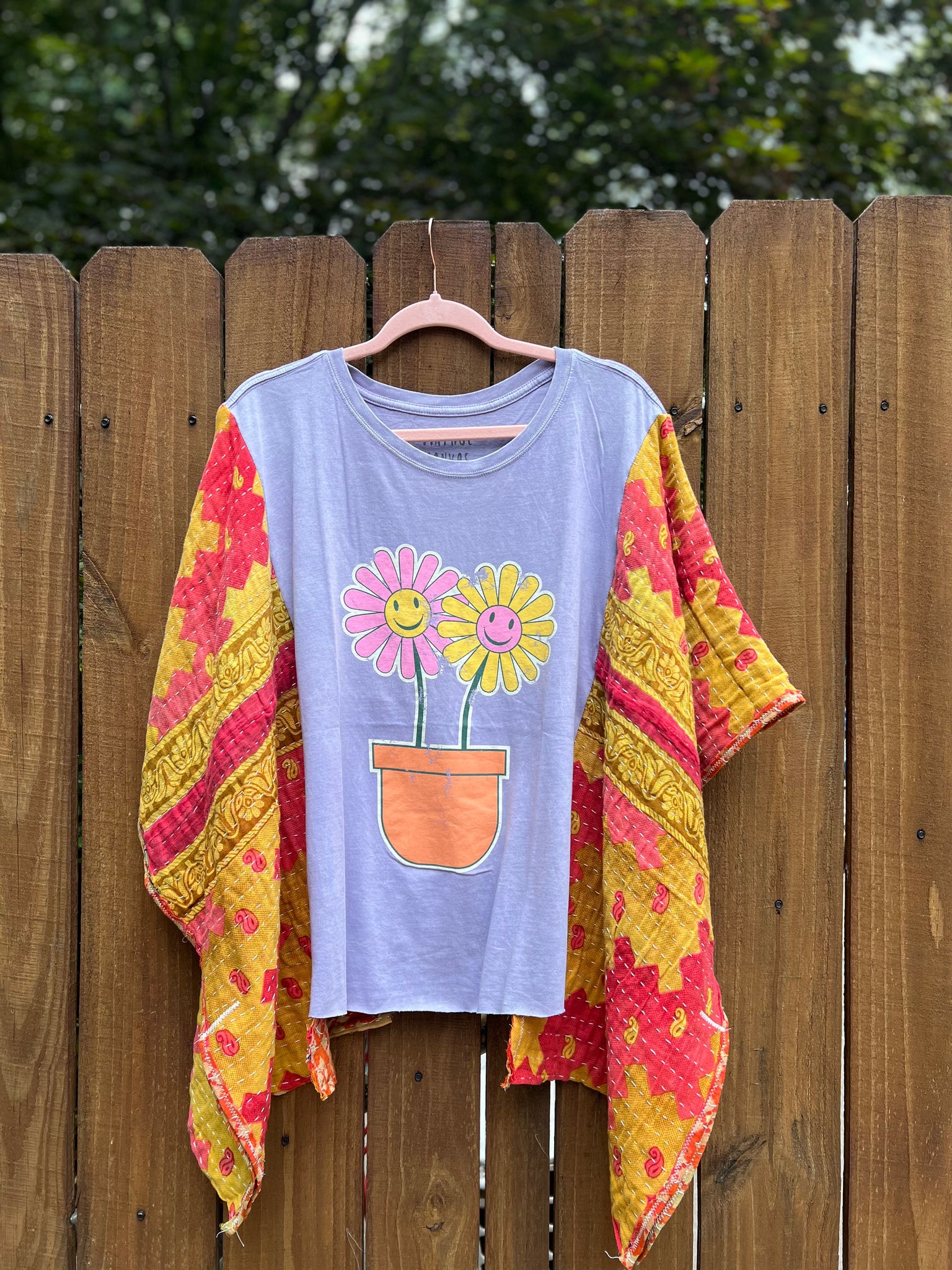 HAPPY FLOWERS lavender Mix & Match Tee