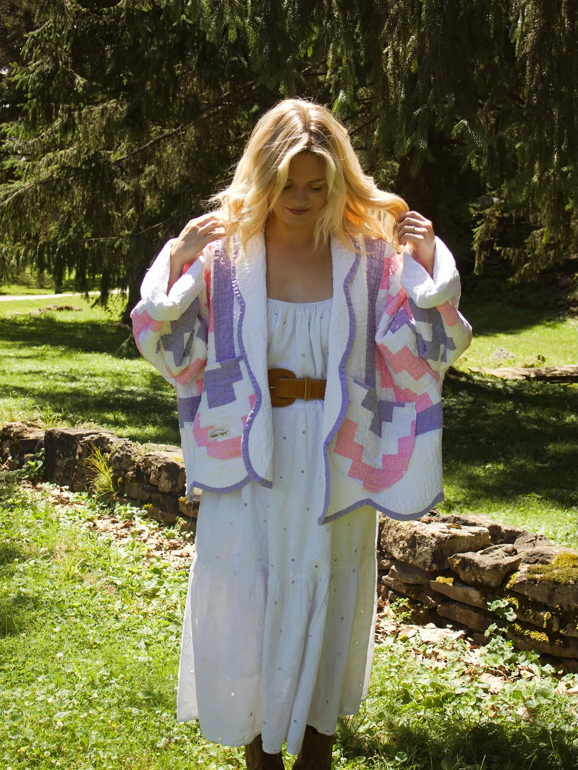 Pink Purple Patchwork Quilted Jacket