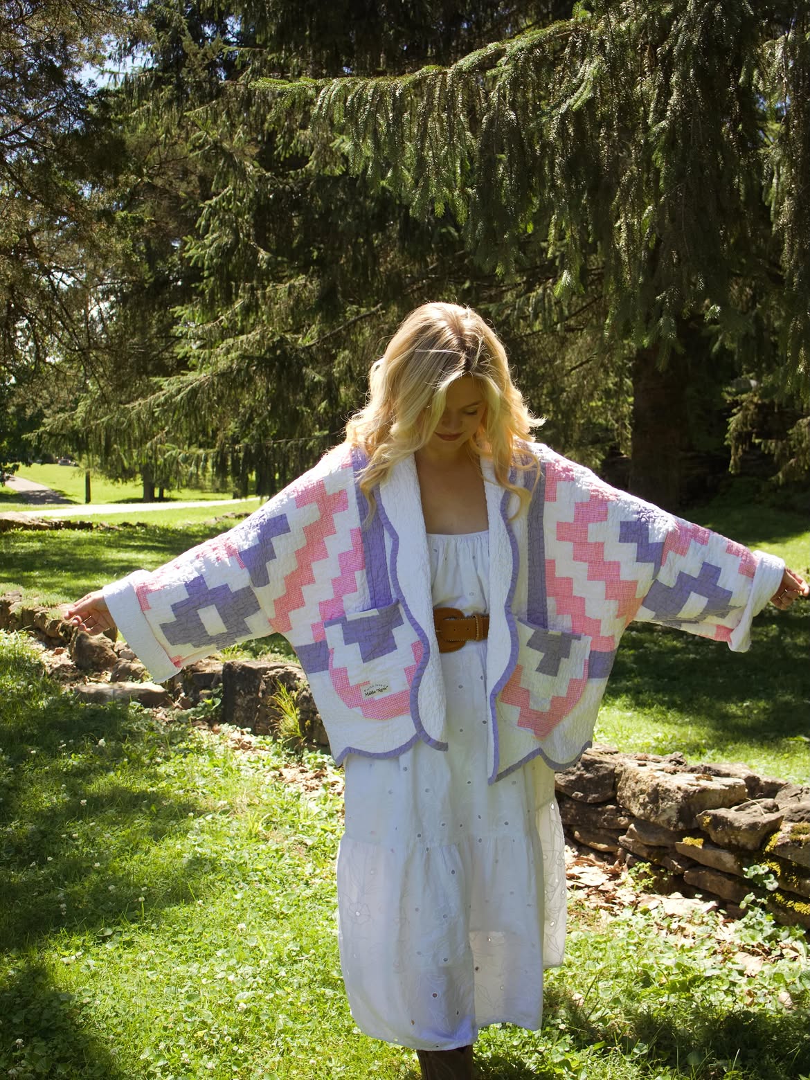 Pink Purple Patchwork Quilted Jacket