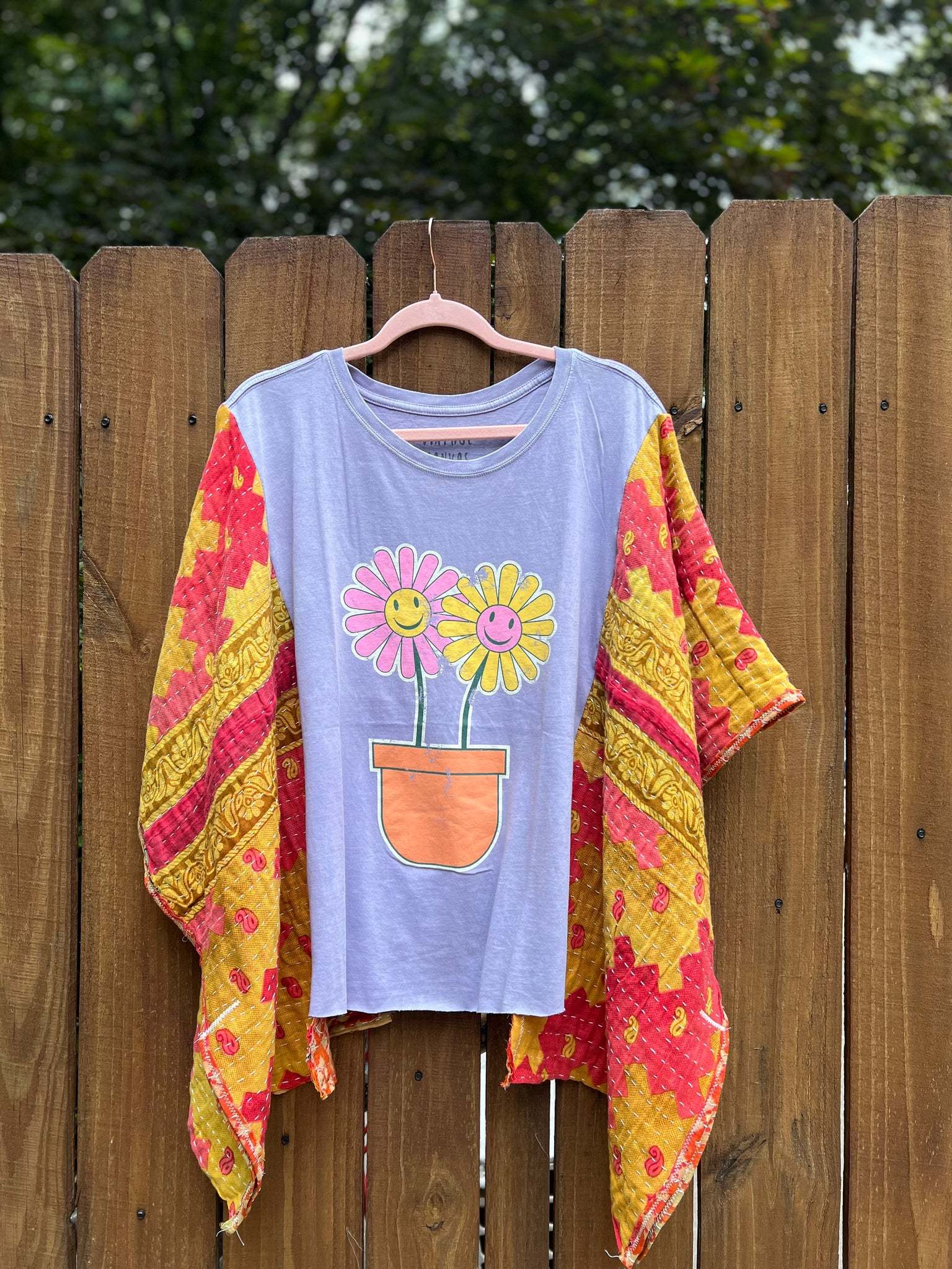HAPPY FLOWERS lavender Mix & Match Tee