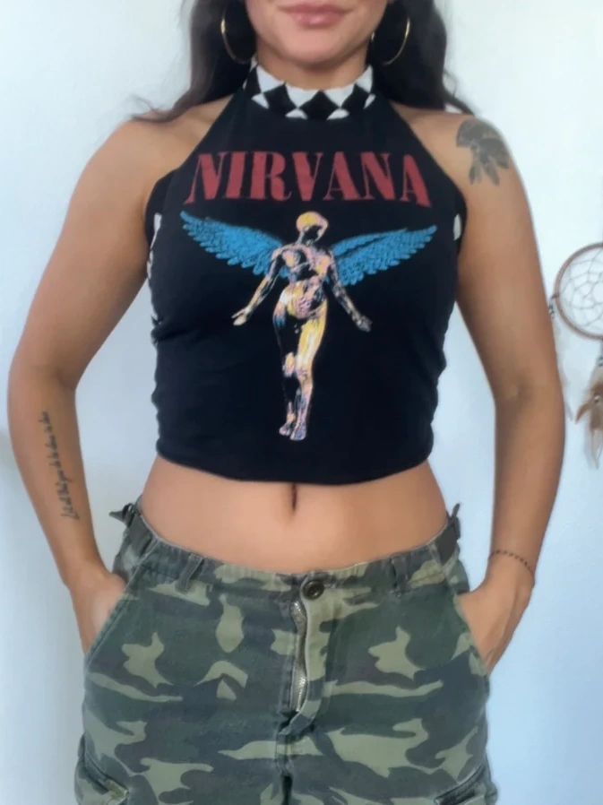 Nirvana Flame Halter Top