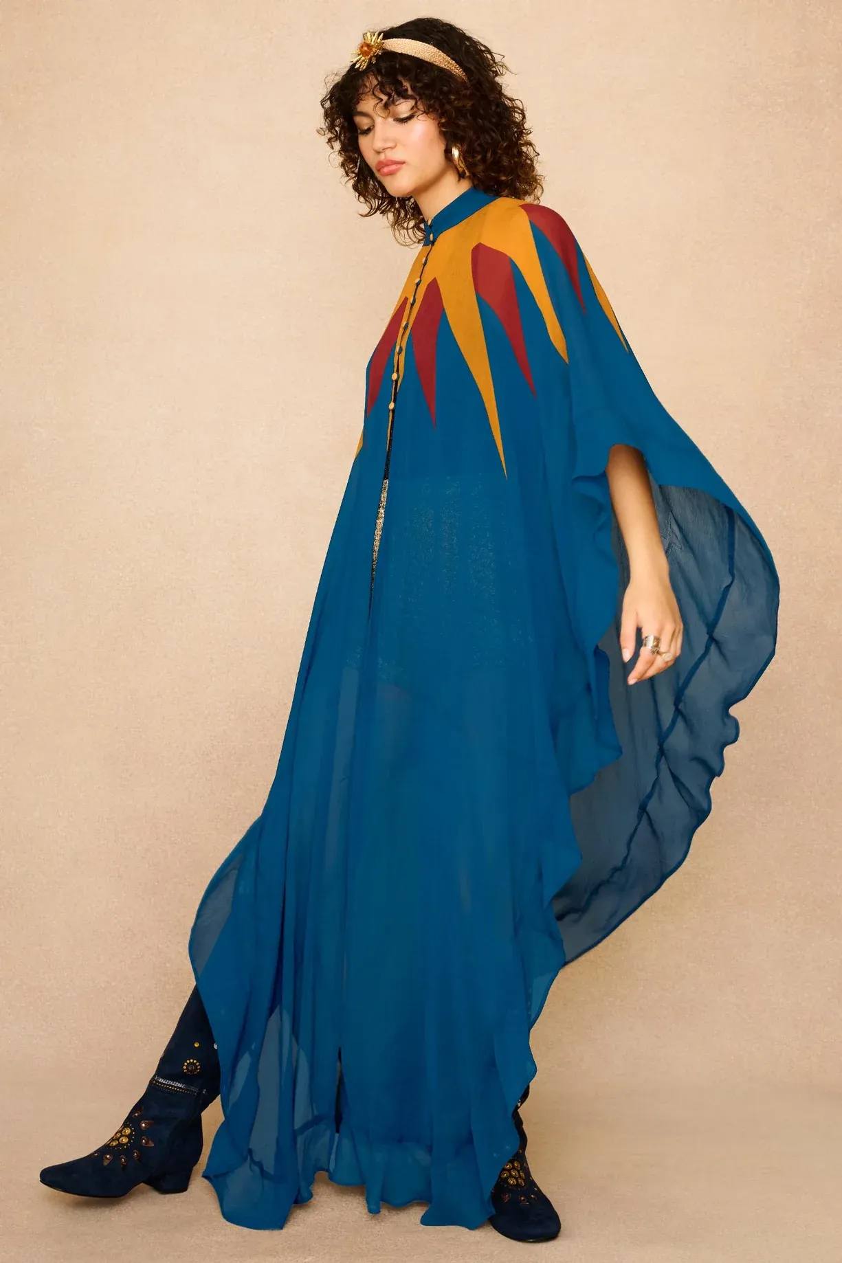 Solaris Rising Blue Sheer Cape