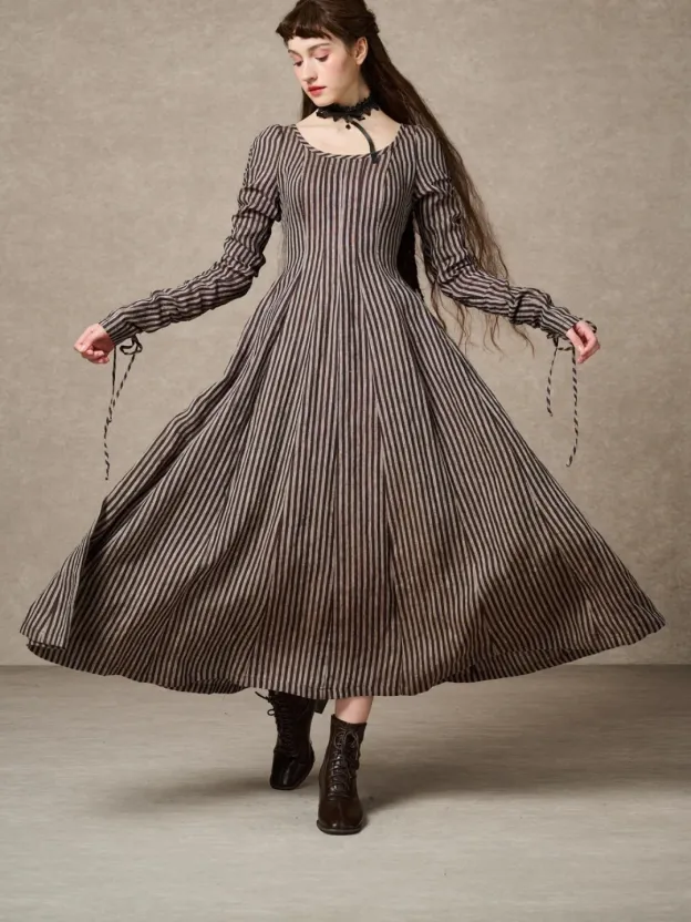 Victorian maxi linen dress