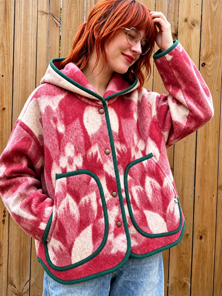 Vintage Floral Hooded Jacket