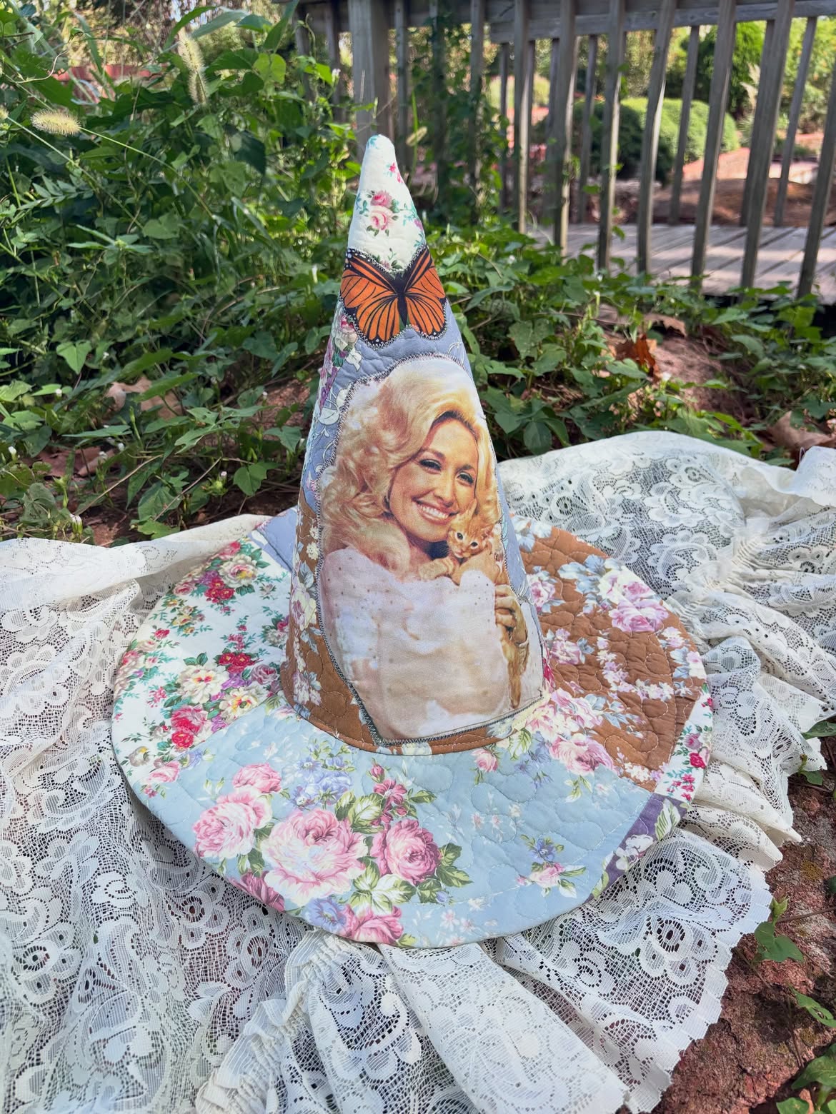 Dolly Quilted Patchwork Witch Hat
