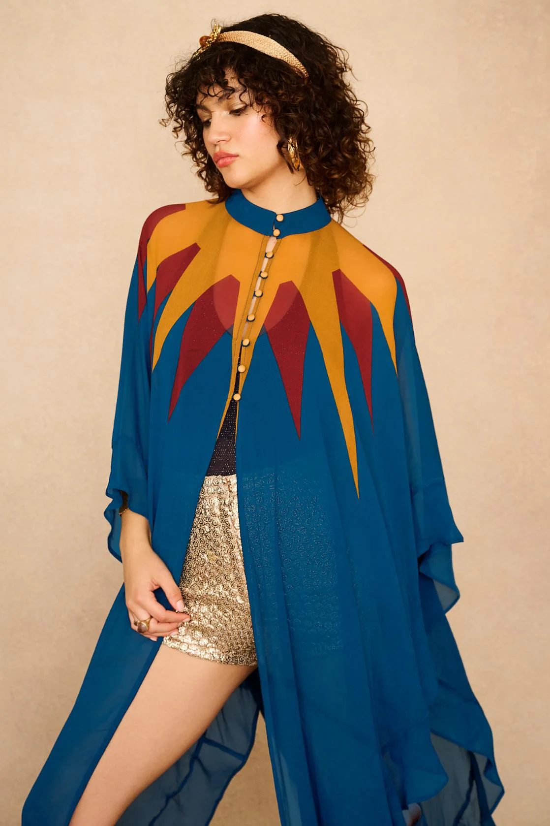 Solaris Rising Blue Sheer Cape