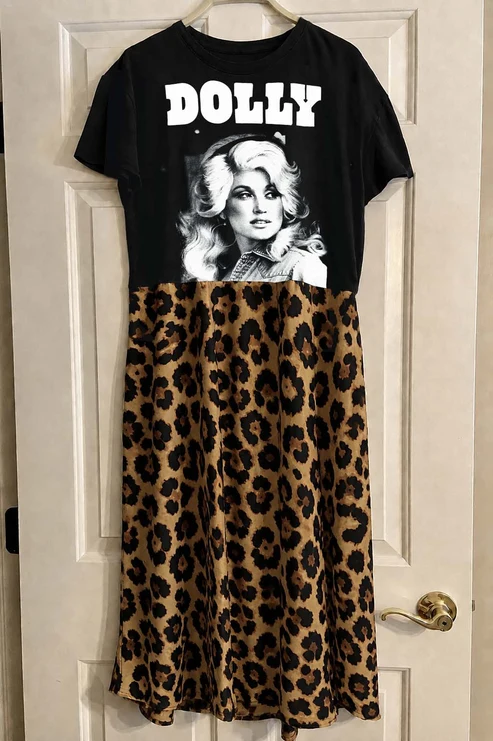 Dolly Parton Paneled Dress
