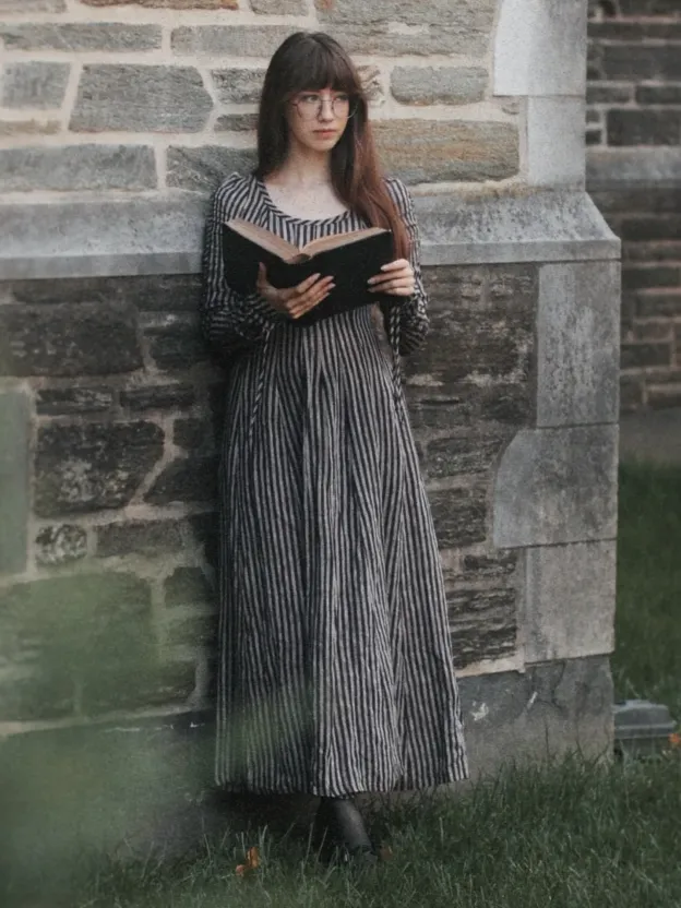 Victorian maxi linen dress