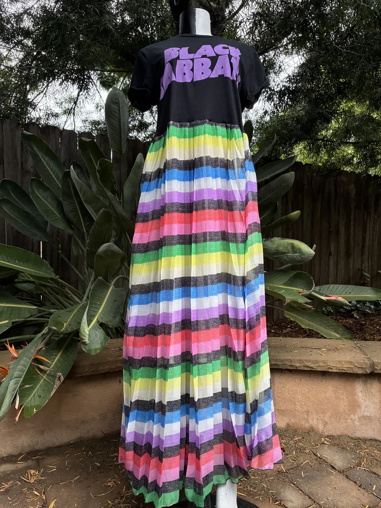 Black Sabbath Patchwork Maxi Dress