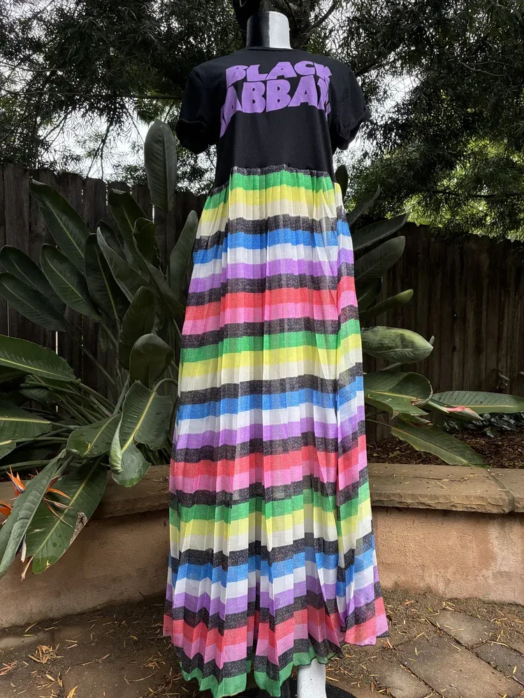 Black Sabbath Patchwork Maxi Dress