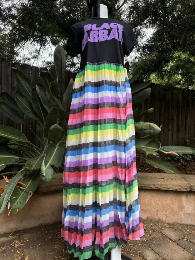Black Sabbath Patchwork Maxi Dress