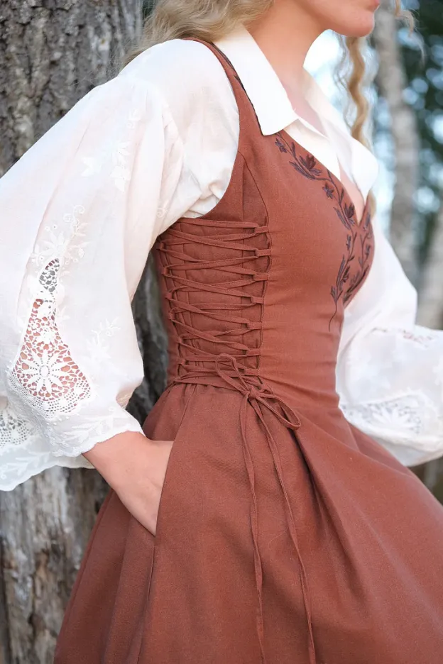 Willow Midi Dress - Walnut