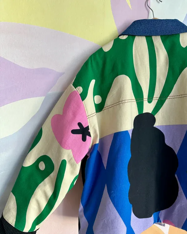 Vibrant Canvas Hand-Painted Jacket