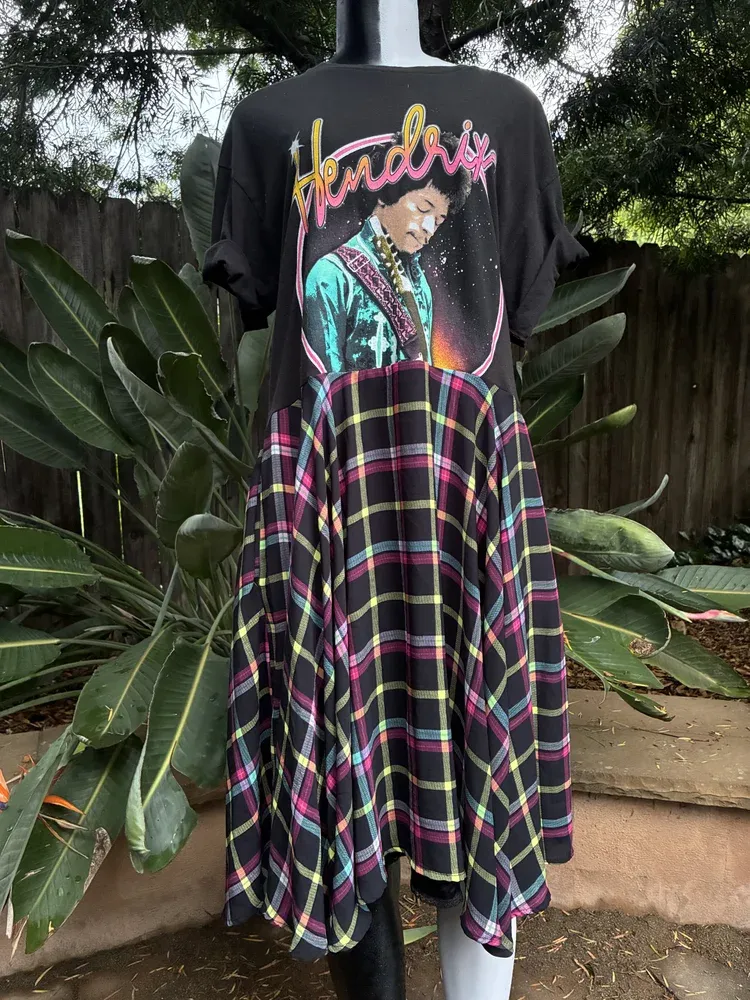 Jimi Hendrix Patchwork Maxi Dress