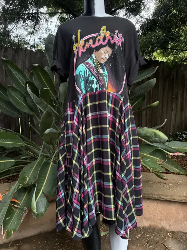 Jimi Hendrix Patchwork Maxi Dress