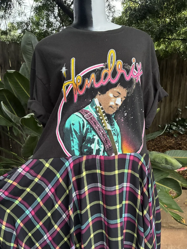 Jimi Hendrix Patchwork Maxi Dress