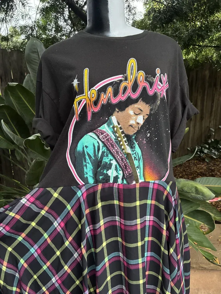 Jimi Hendrix Patchwork Maxi Dress