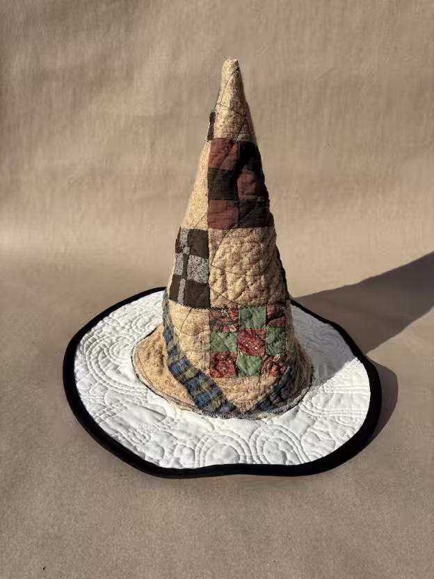 Quilted Patchwork Witch Hat