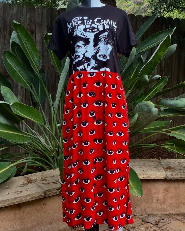 Alice In Chains Patchwork Maxi Dress